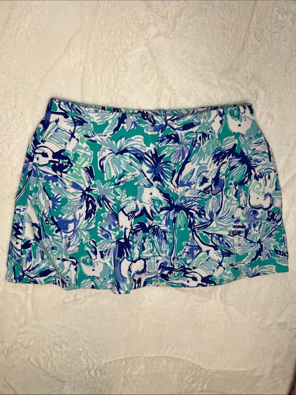 Lilly Pulitzer Madison Elephant Appeal Print Skort Size S